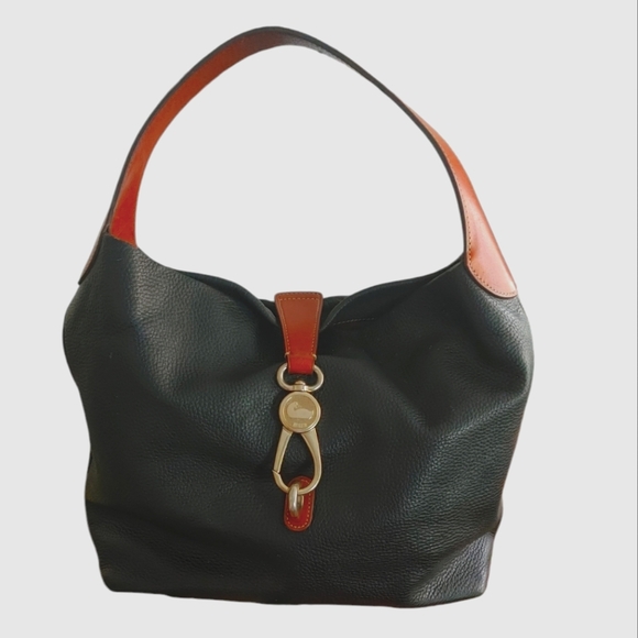 Dooney & Bourke Handbags - Dooney & Bourke Pebble Grain Logo Lock Shoulder Bag Hobo Purse